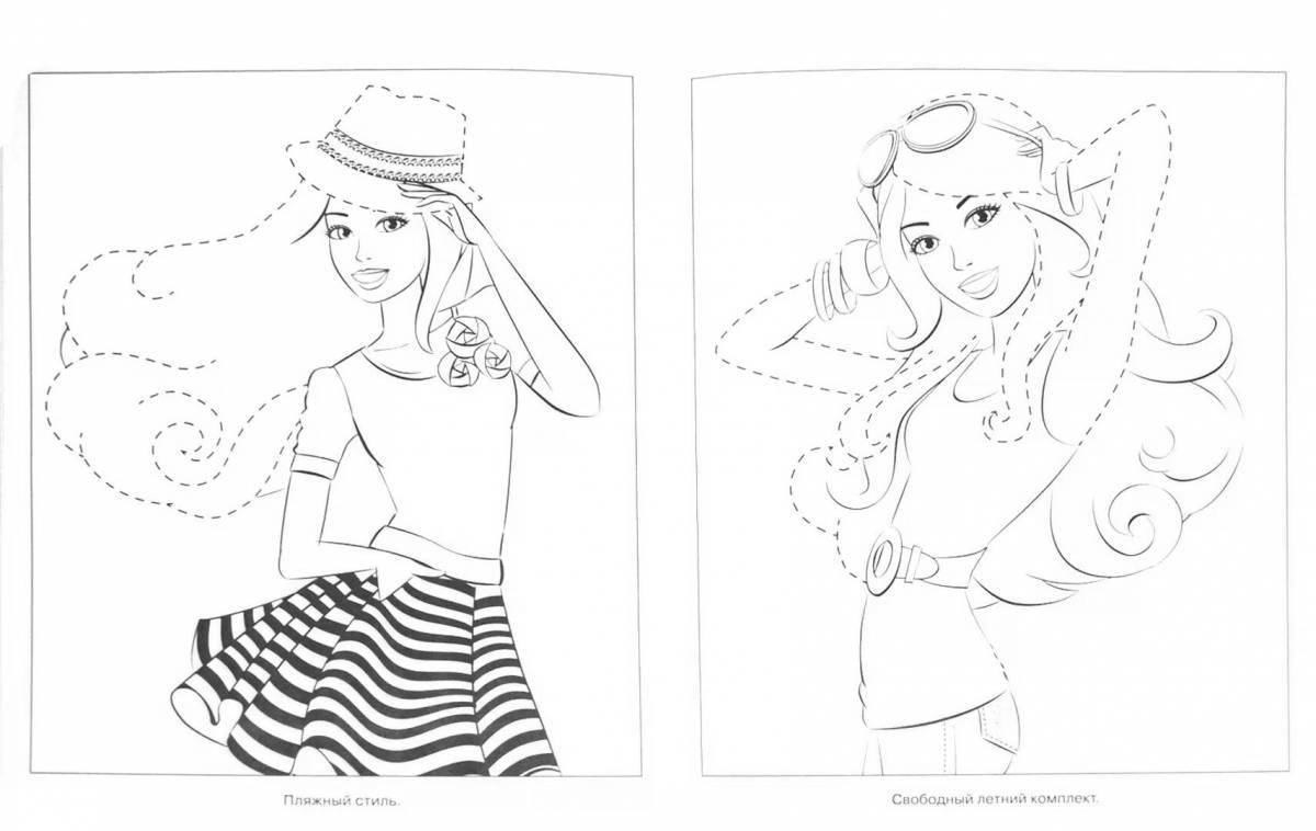 Charming barbie coloring page