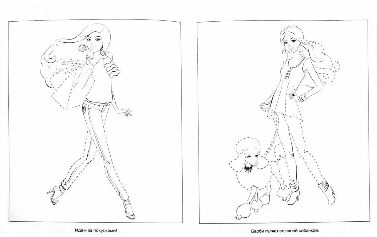 Cute barbie coloring book