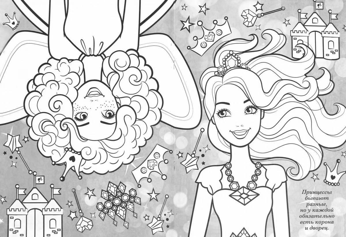 Fancy barbie coloring book