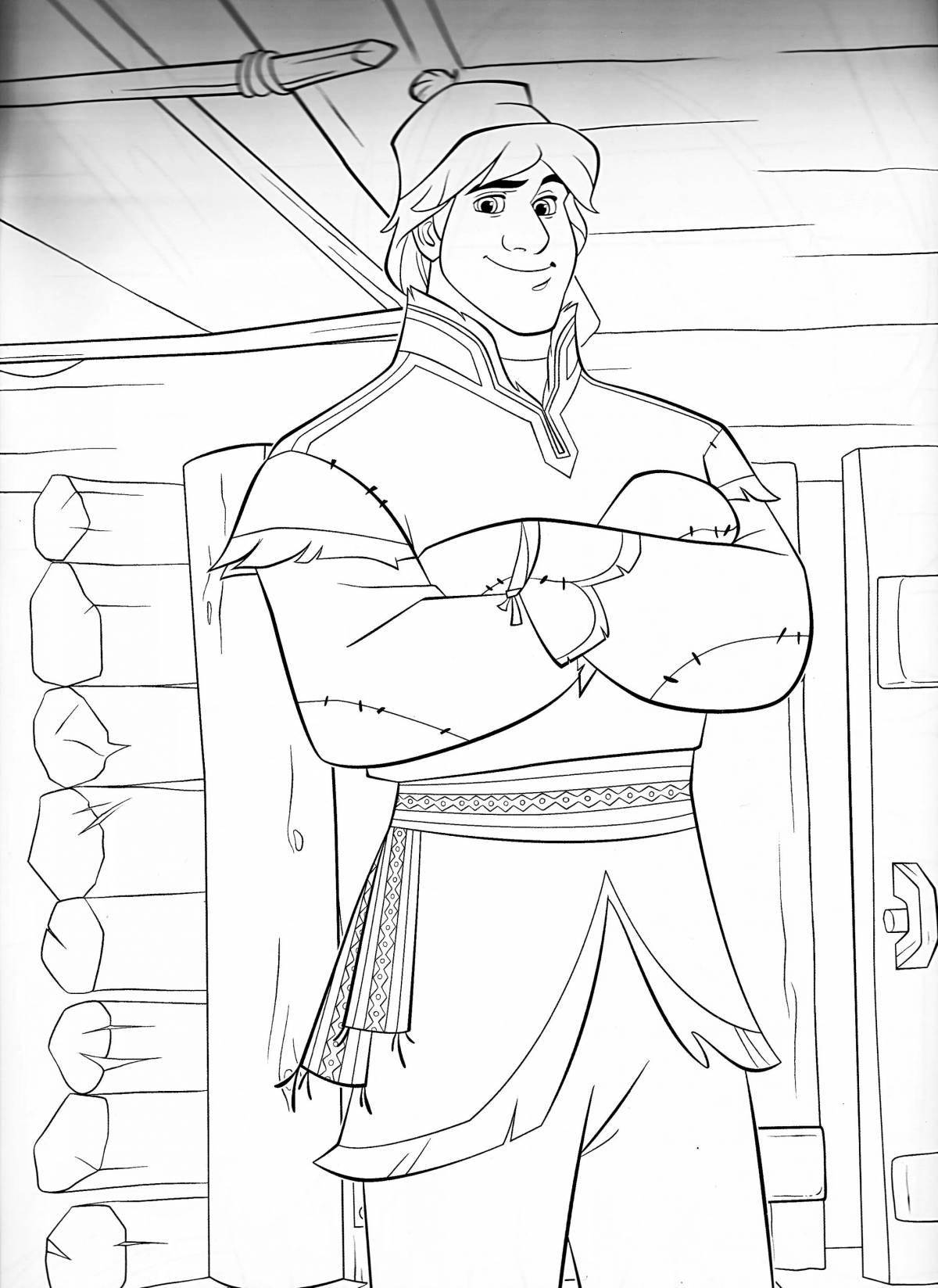 Colorful coloring page kristoff cold heart