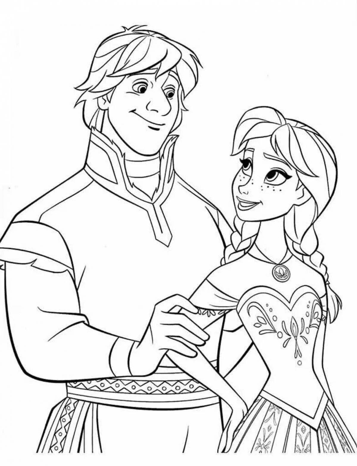 Magic kristoff cold heart coloring pages