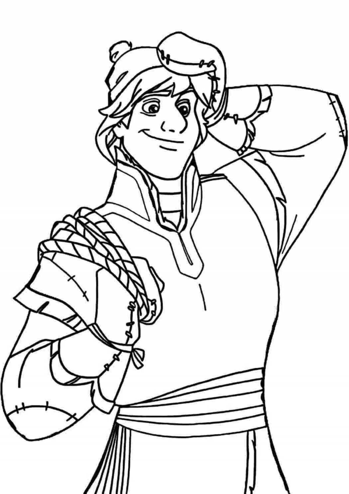 Colouring dazzling kristoff cold heart