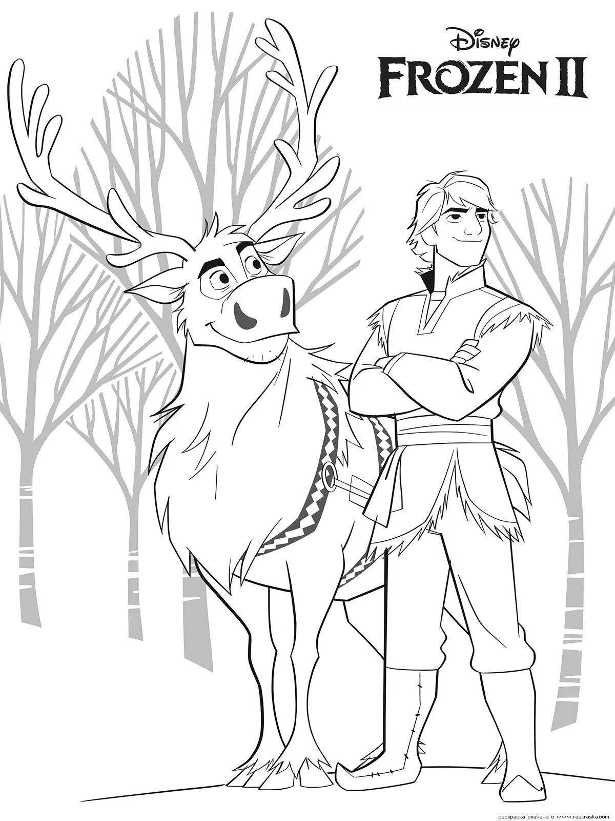 Kristoff Frozen Coloring Page