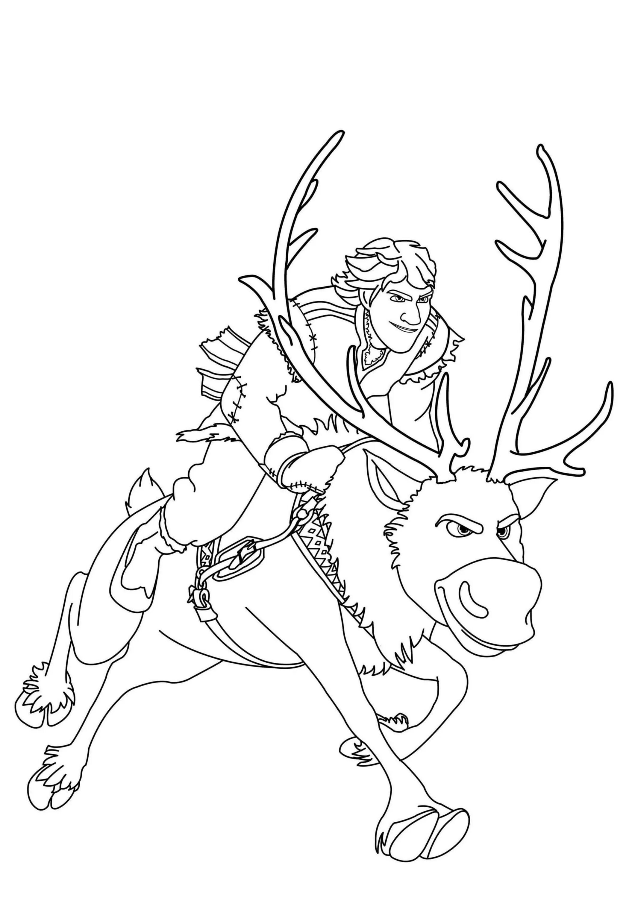 Kristoff Frozen coloring page