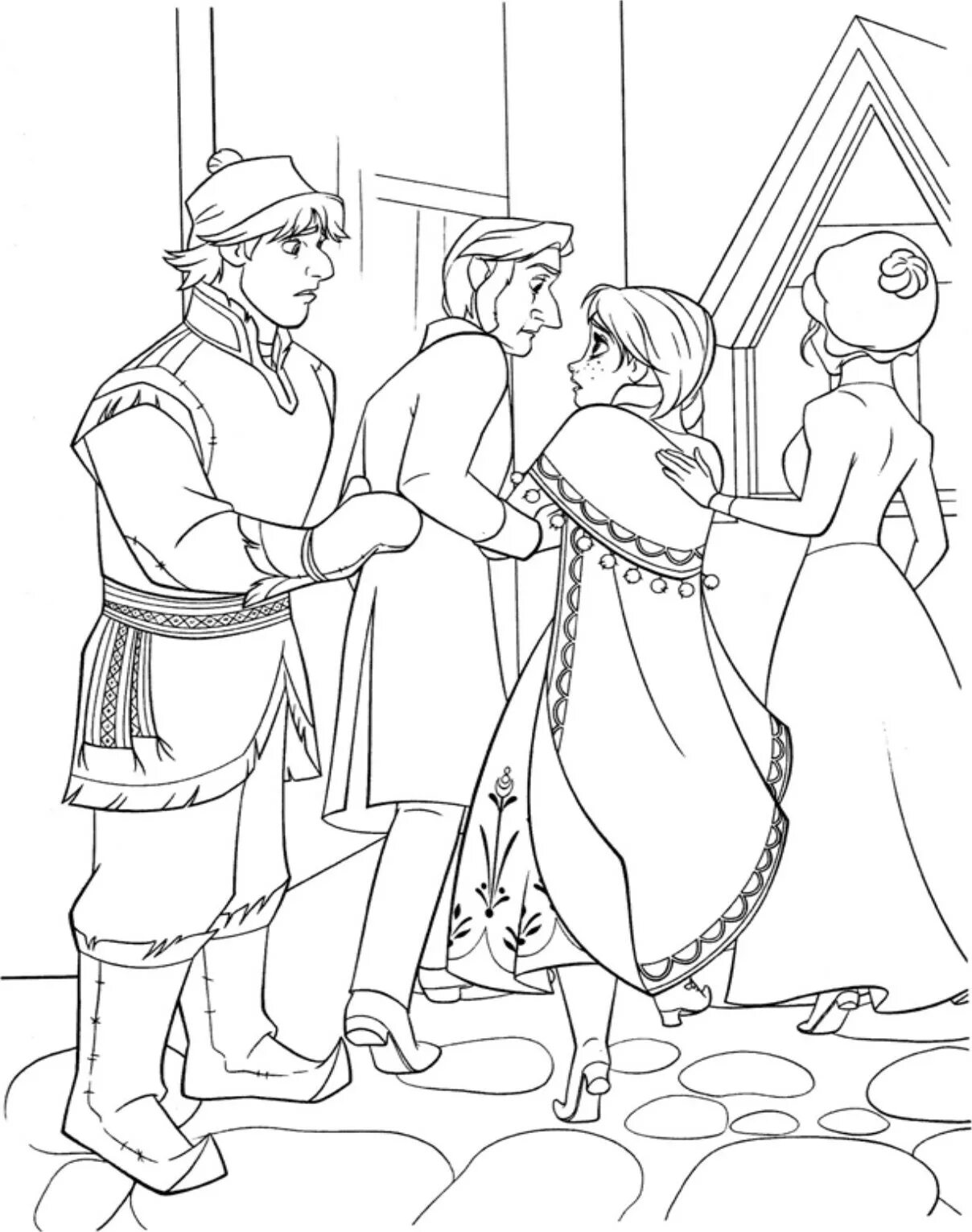 Coloring page violent kristoff cold heart