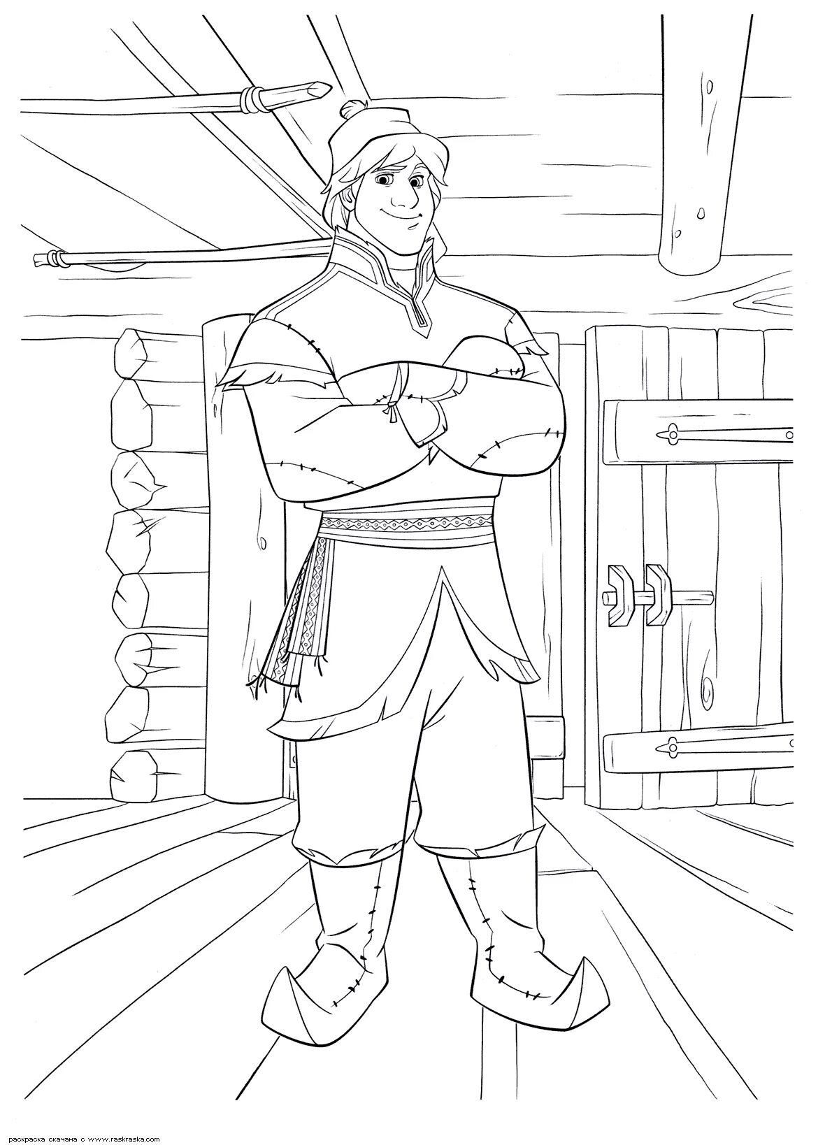 Coloring page sparkling kristoff cold heart
