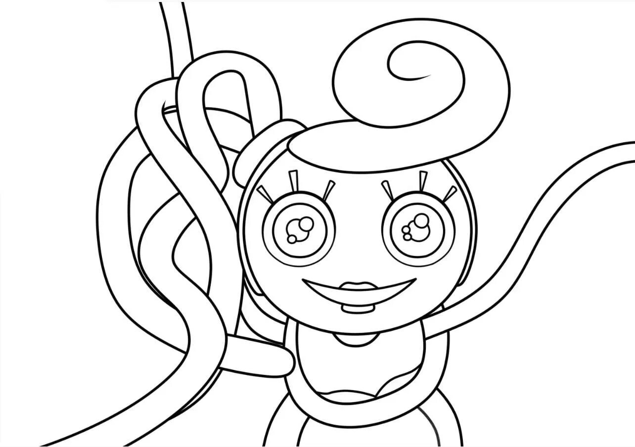 Coloring page charming pippi play time