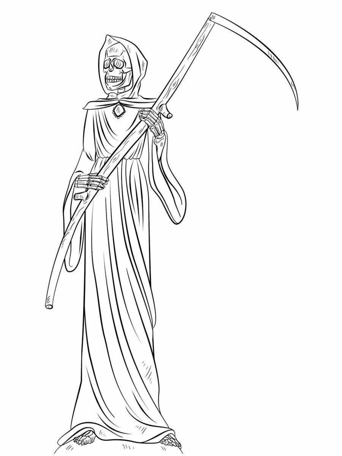 Amazing grim reaper coloring book