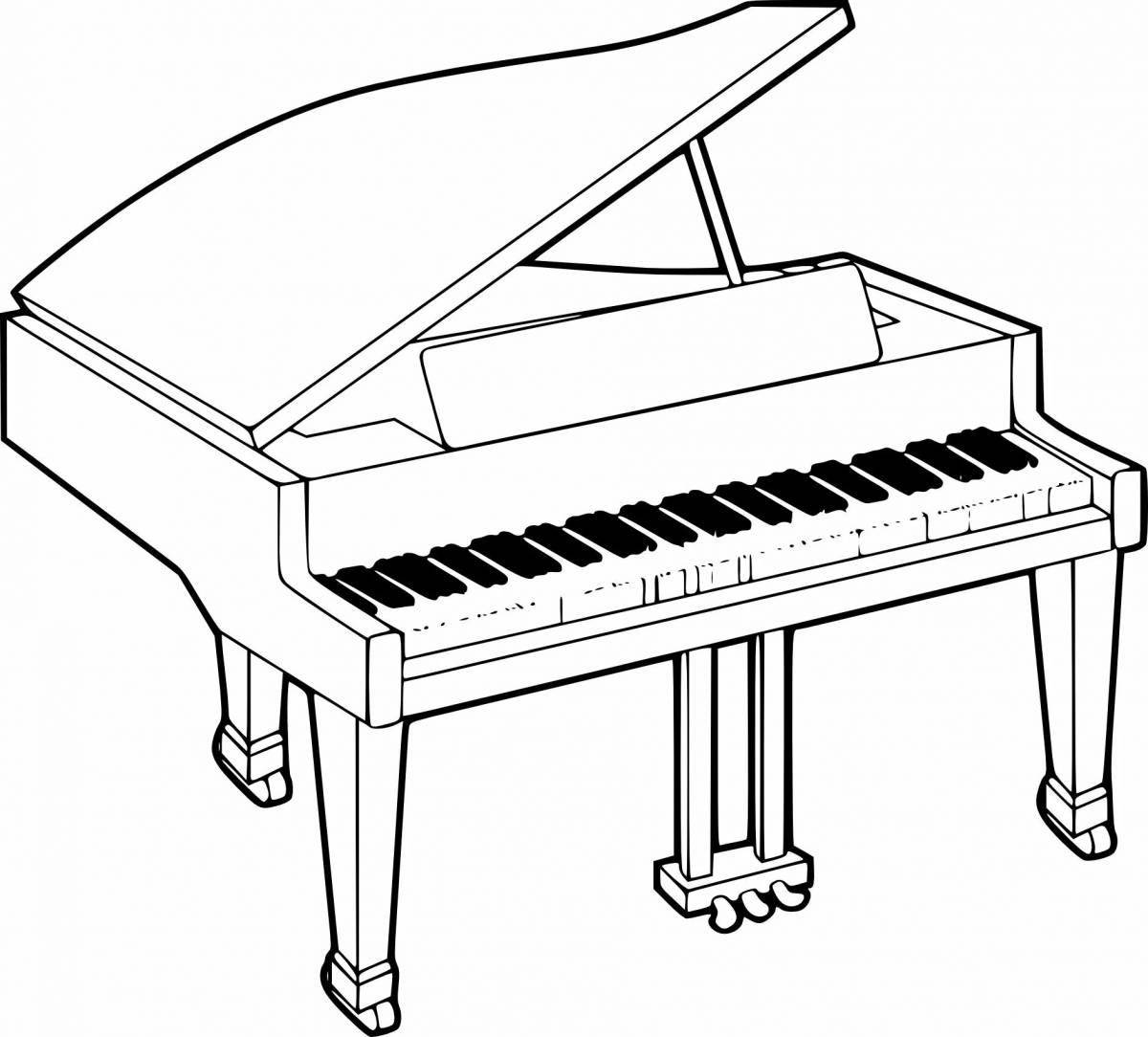 A fun piano coloring book for kids