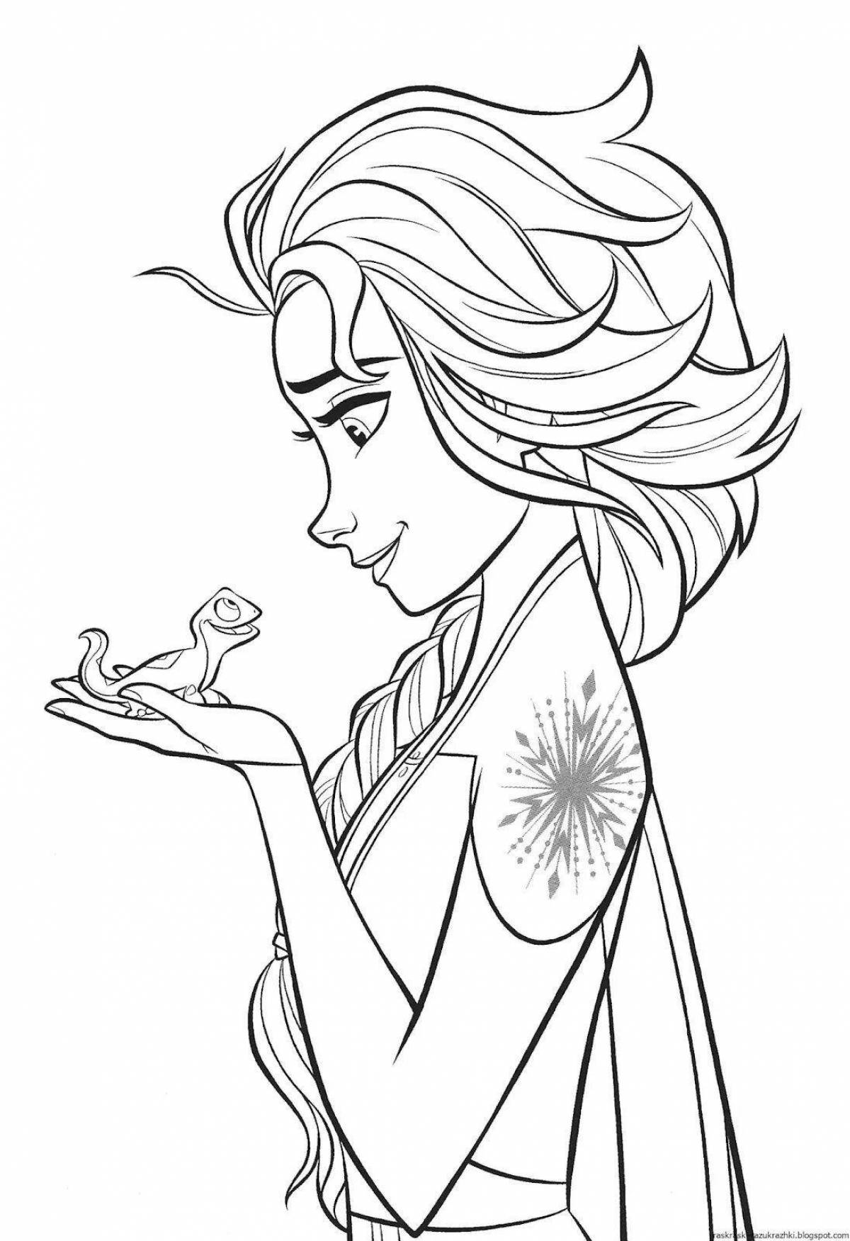 Beautiful frozen heart coloring book