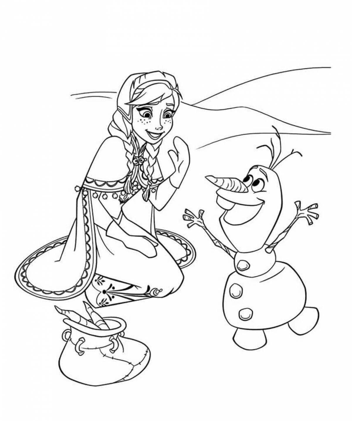 Exquisite frozen heart coloring book