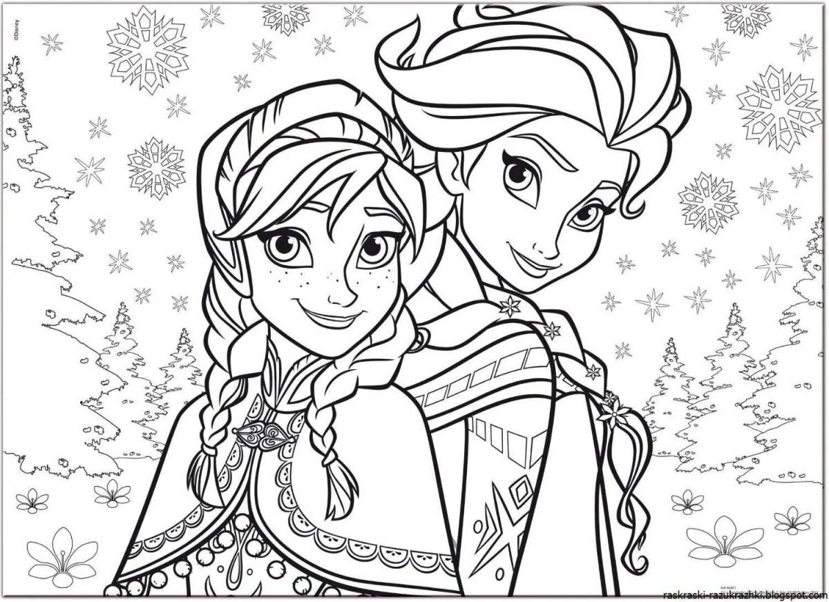 Great frozen heart coloring page
