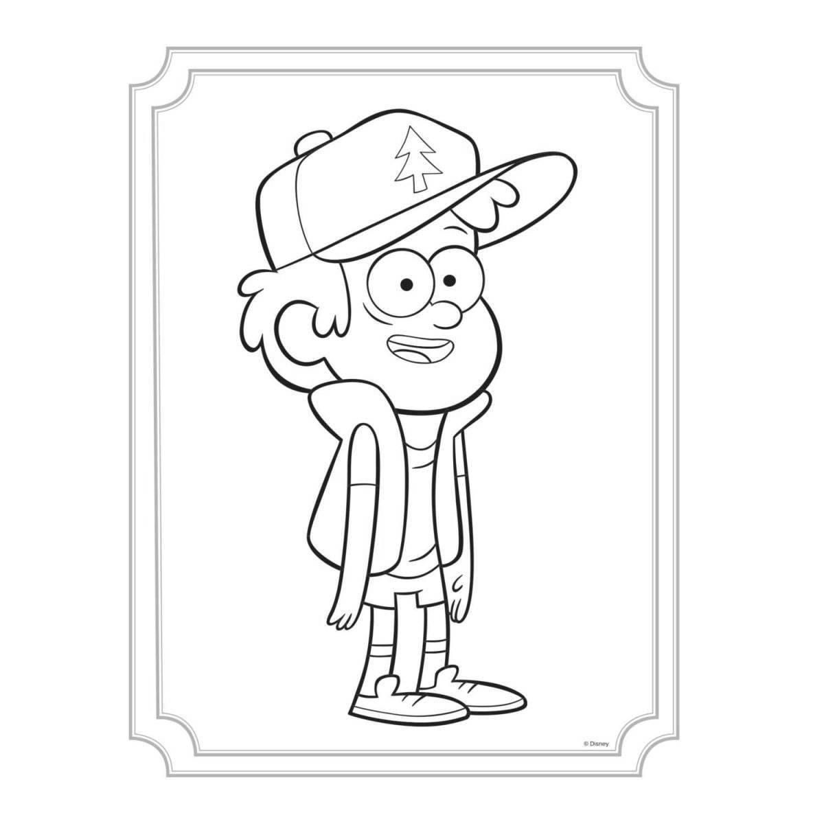 Colorful gravity falls soo coloring page