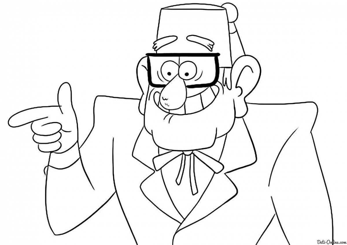 Coloring book charming gravity falls soo