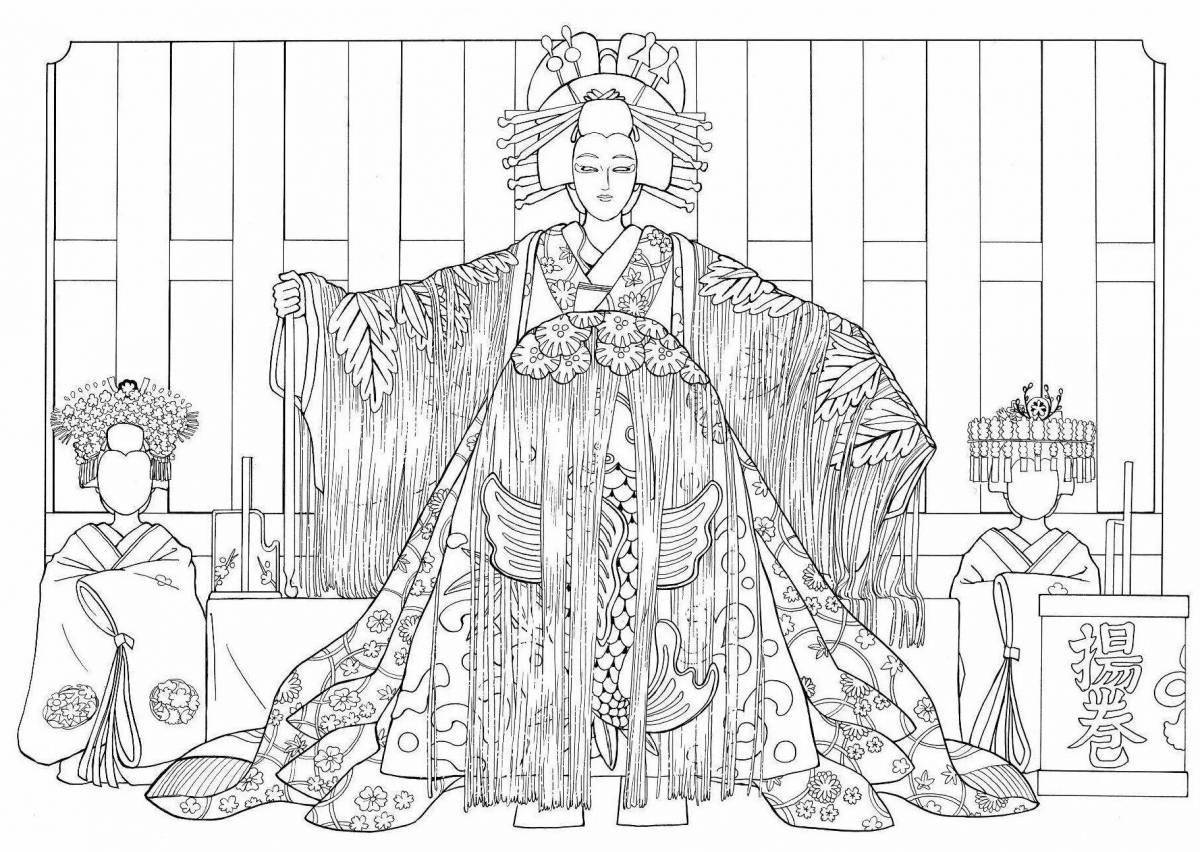 Photo Tempting ancient japan coloring book