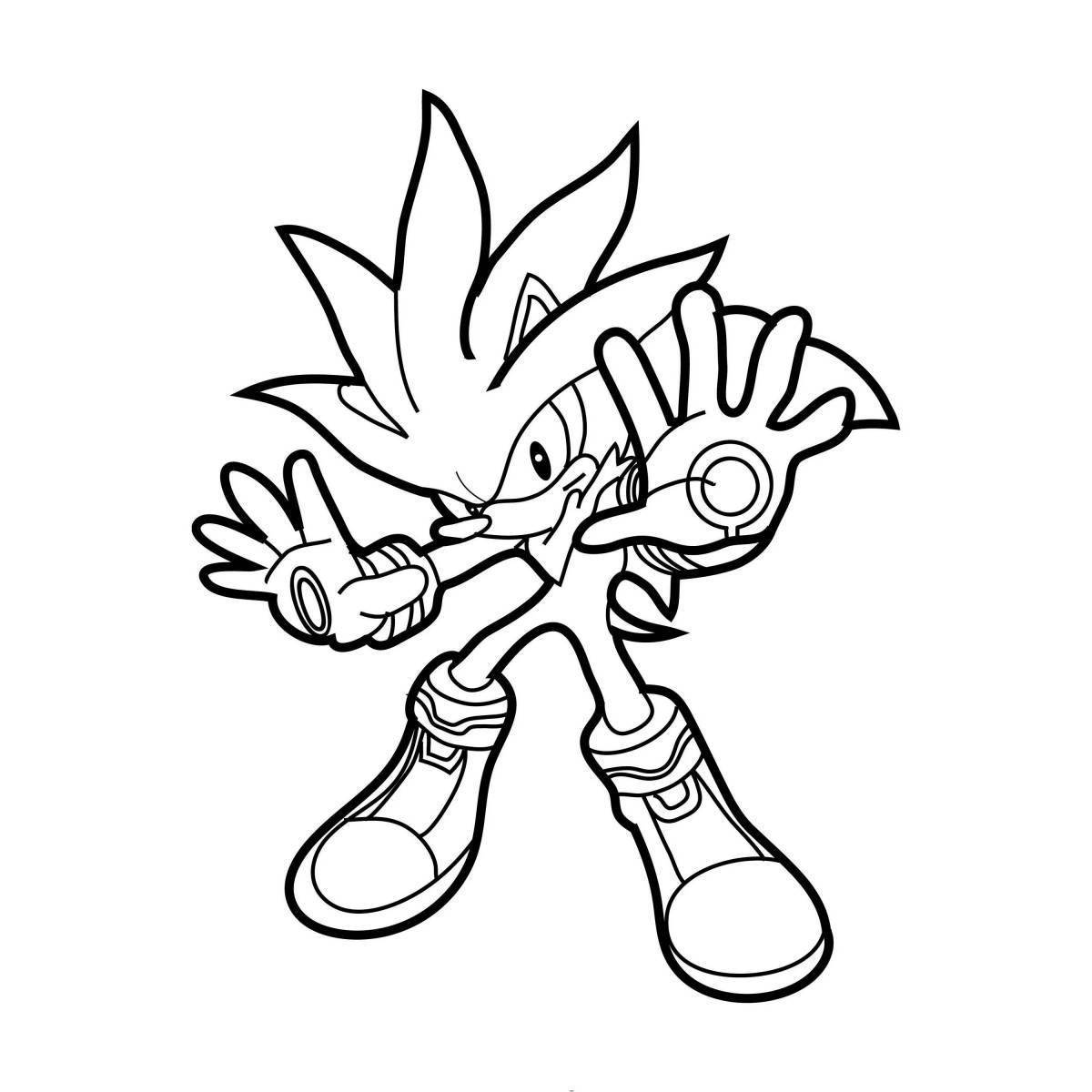 Impressive dark super sonic coloring book