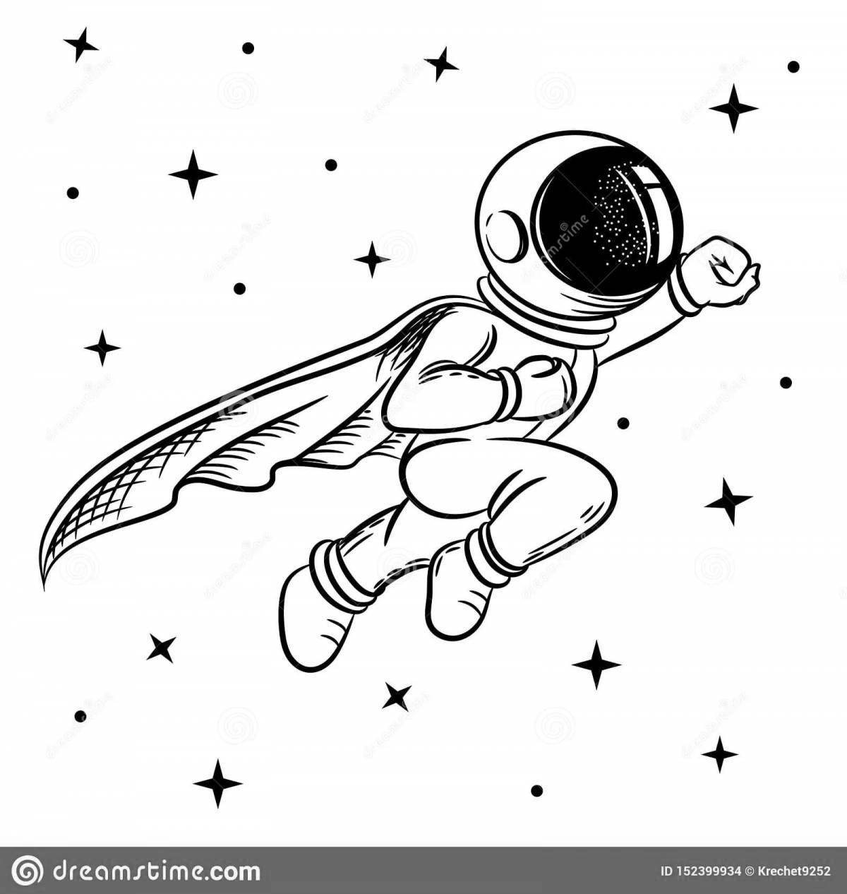 Coloring pages animals in orbit