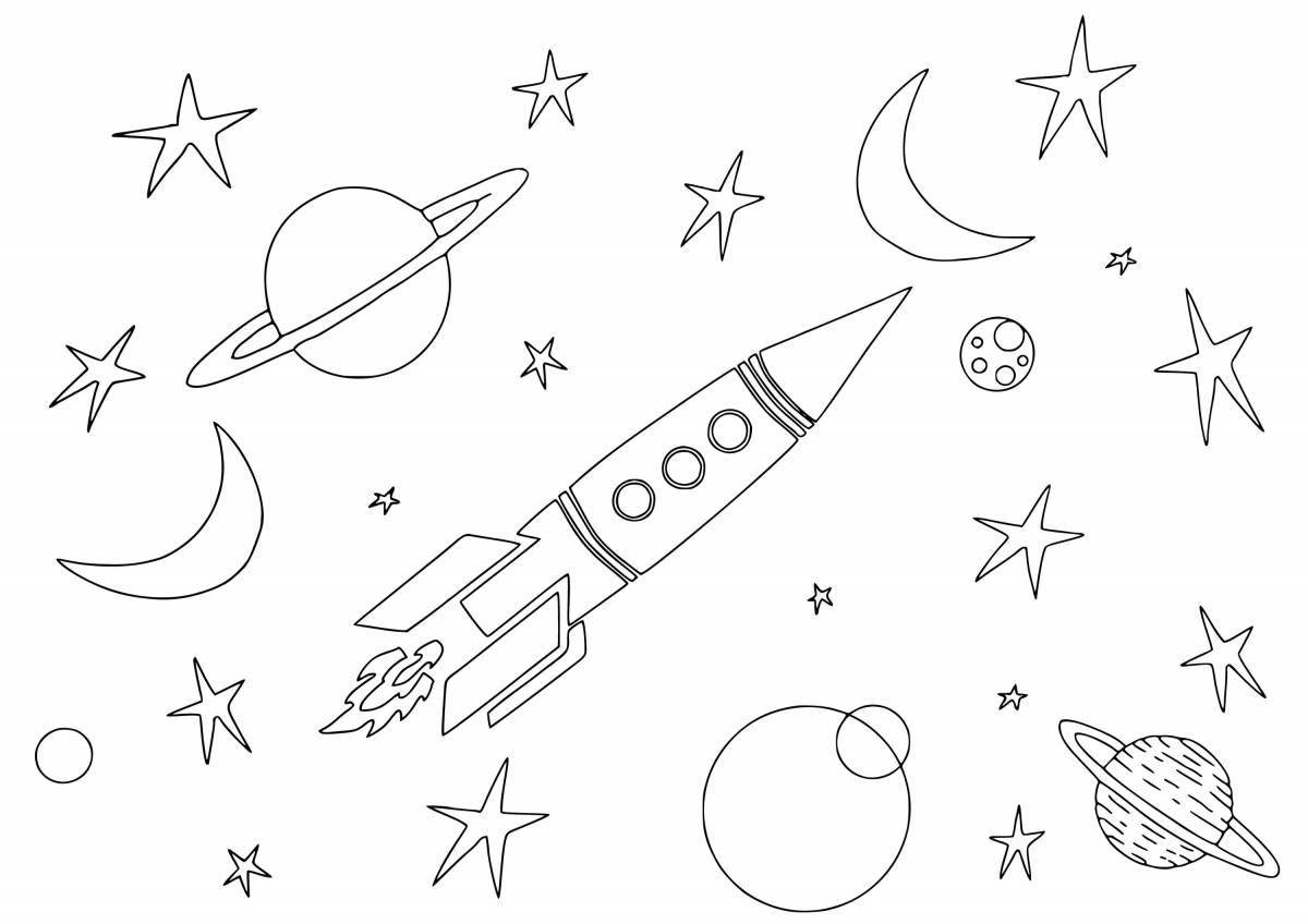 Amazing coloring pages animals in orbit