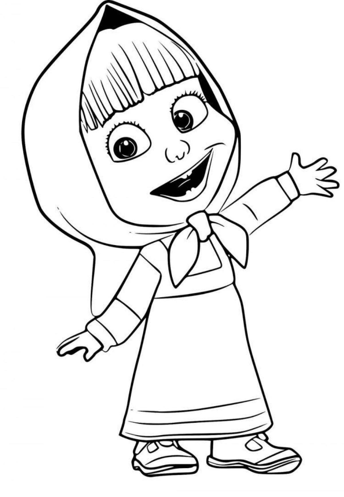 Merry Masha and the Bear coloring book