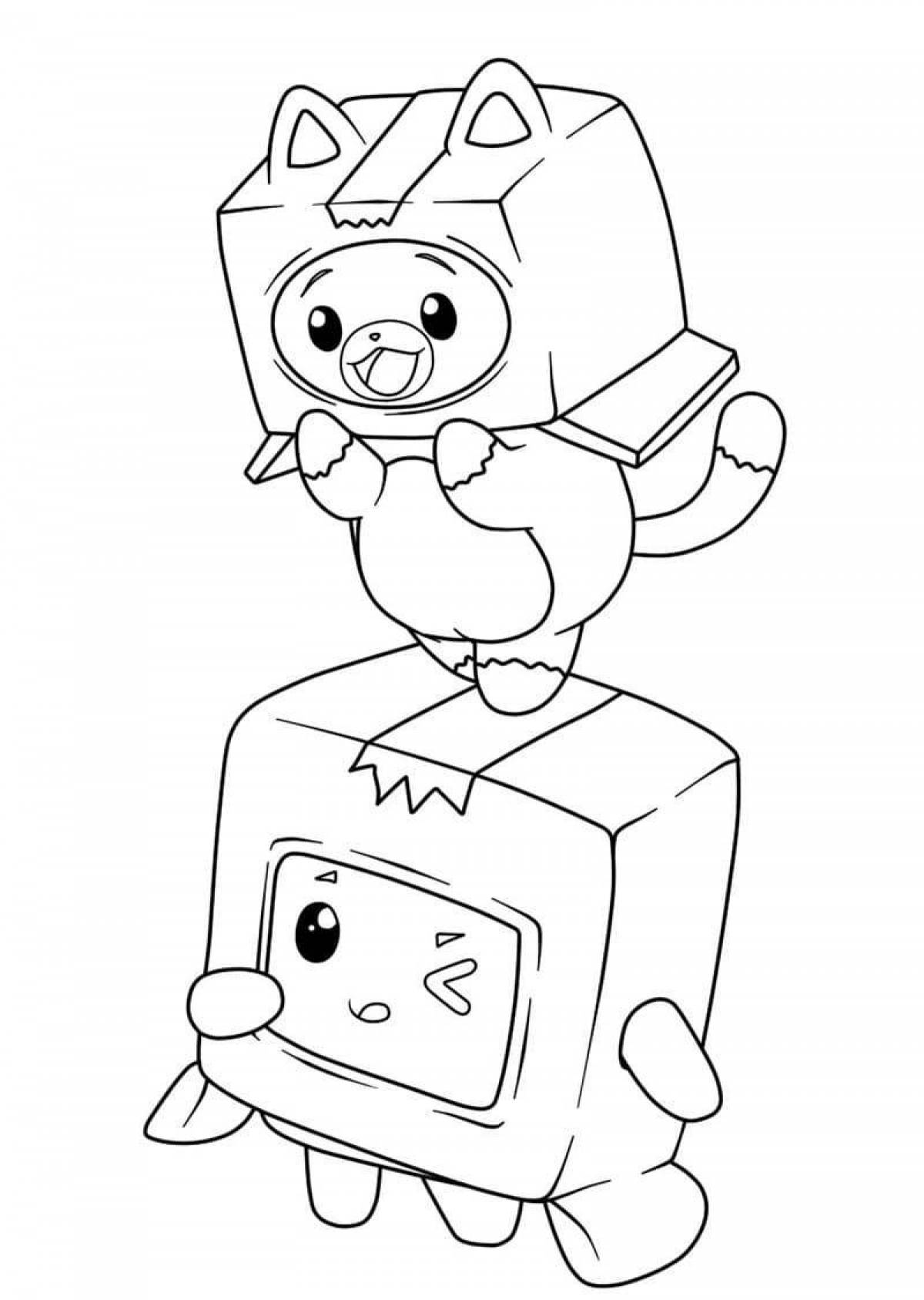 Joyful drawing of boxy boo