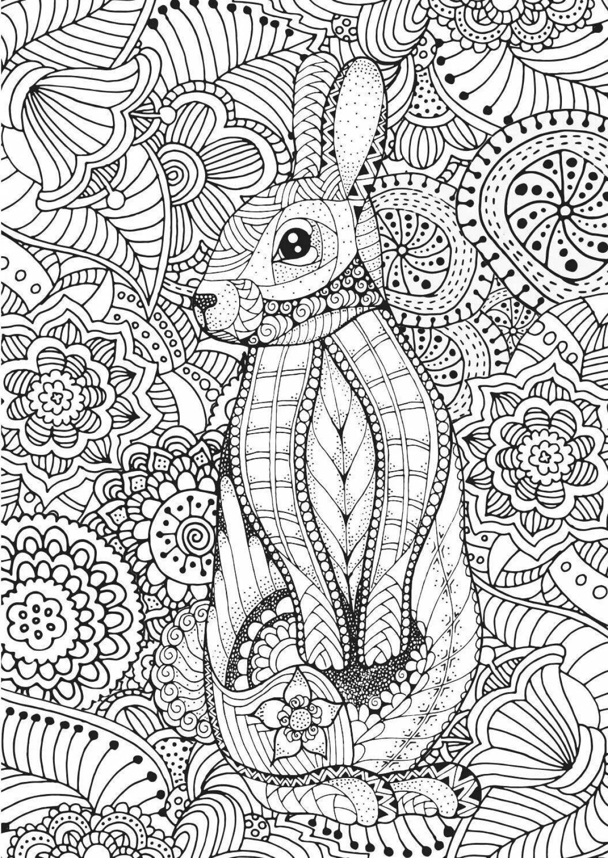 Colorful anti-stress coloring book