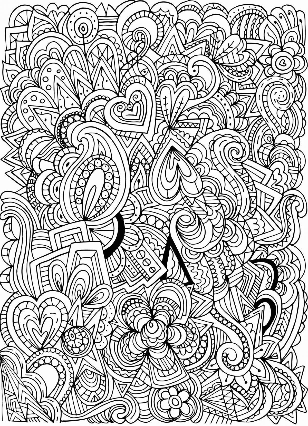 Bright anti-stress coloring book