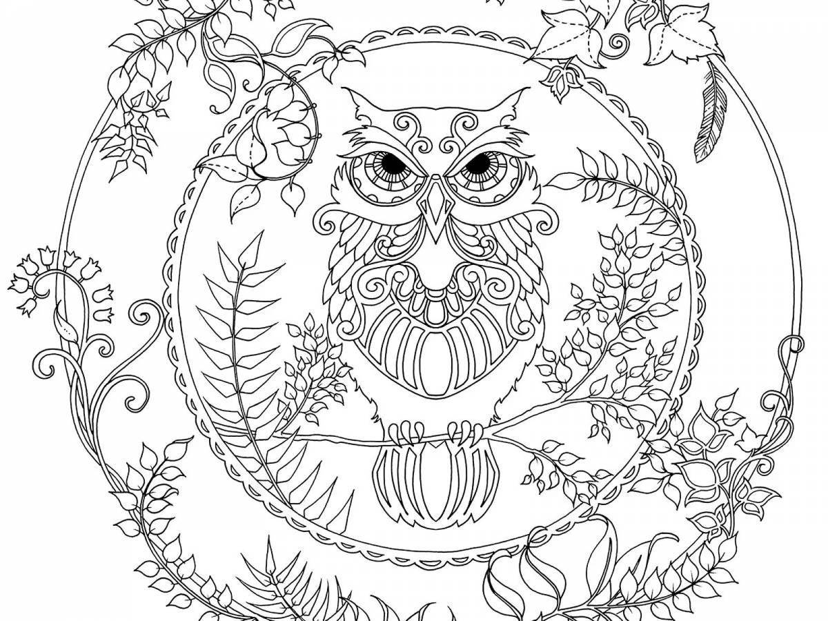 Stimulating anti-stress coloring book