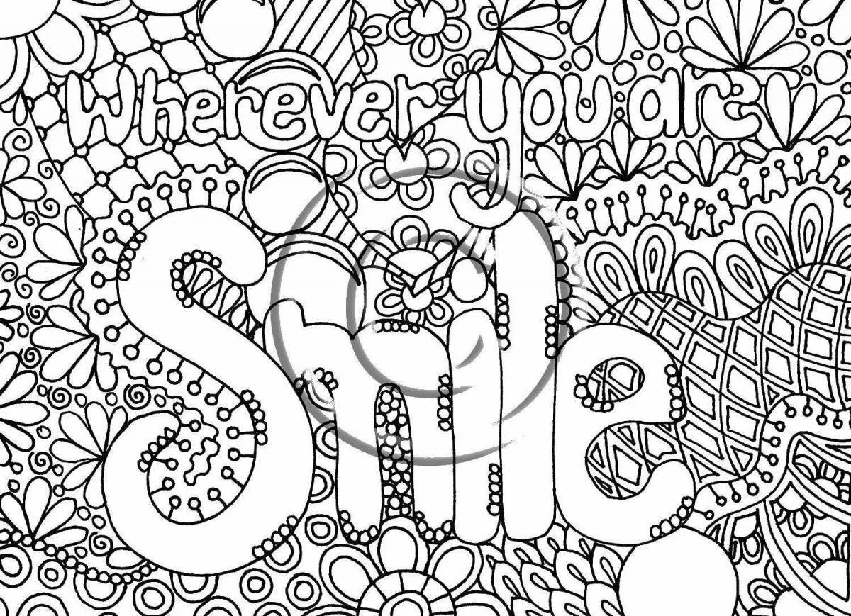 Attractive anti-stress coloring book