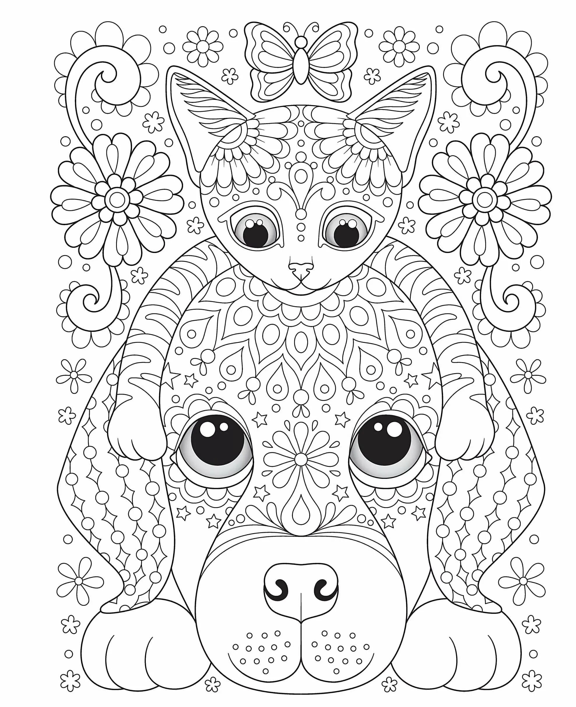 Animated anti-stress coloring book