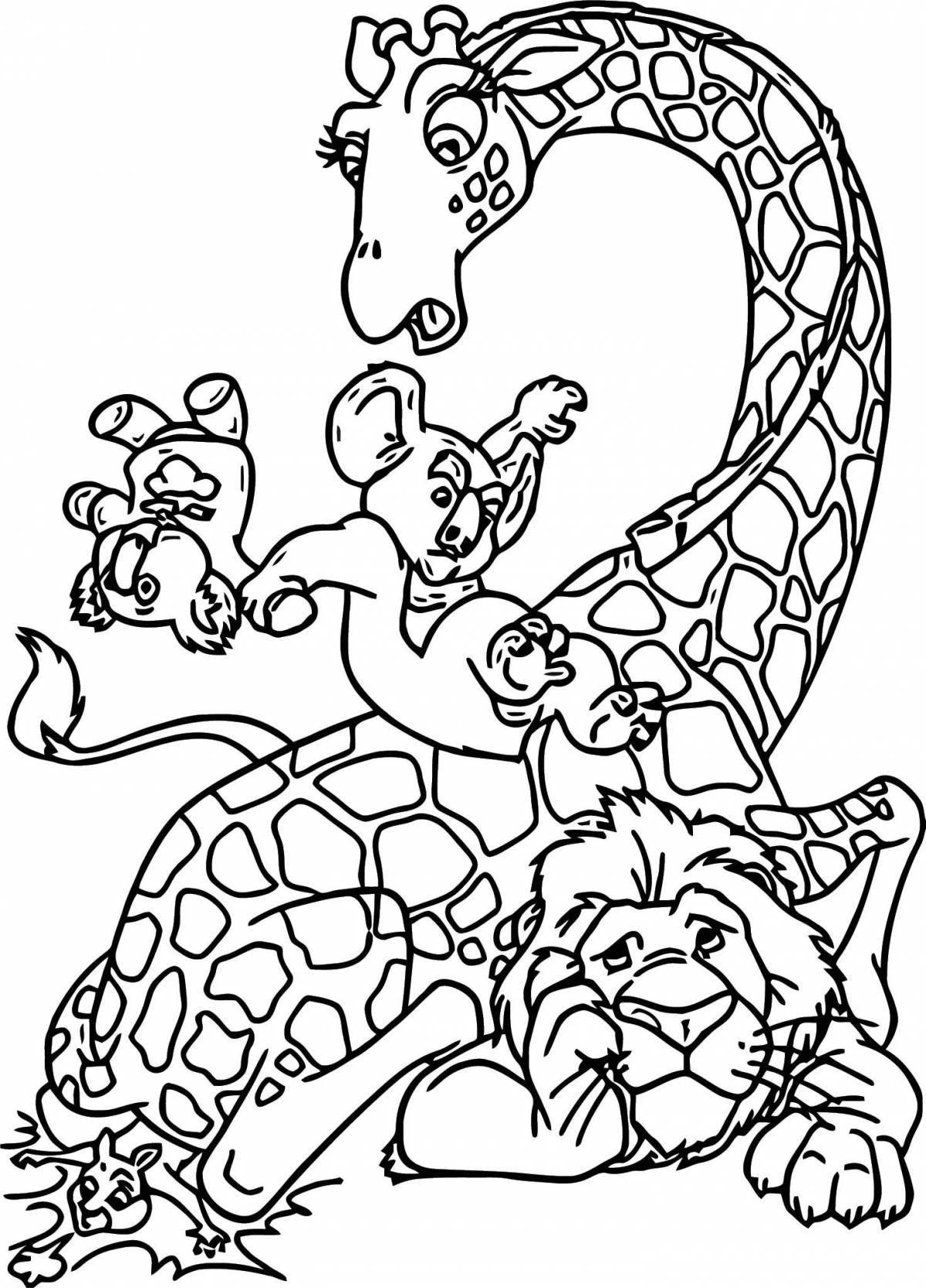 Live 10 year old animals coloring book