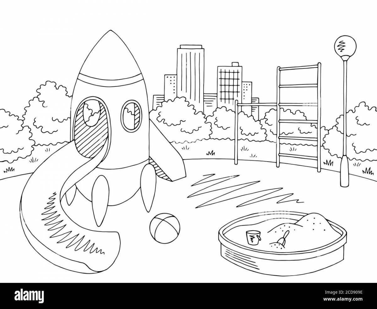 Photo Fun coloring yard for kids