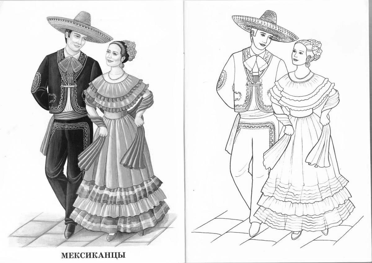 Unique costumes of the inhabitants of the world