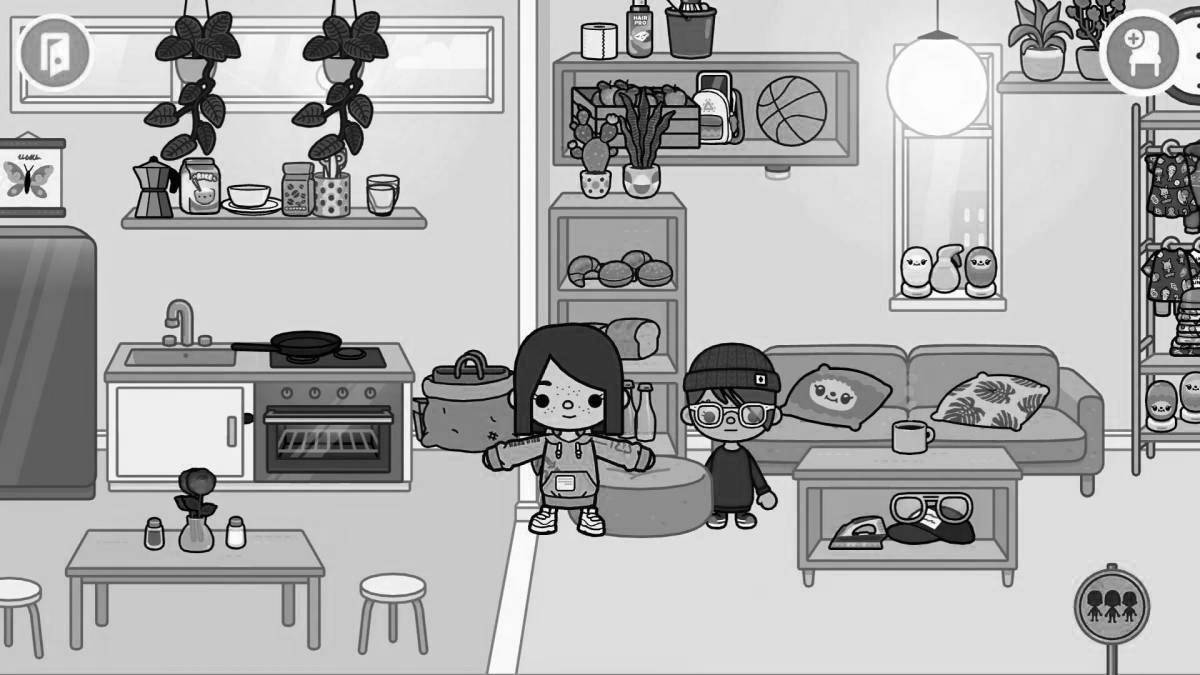 Exquisite living room on the current side