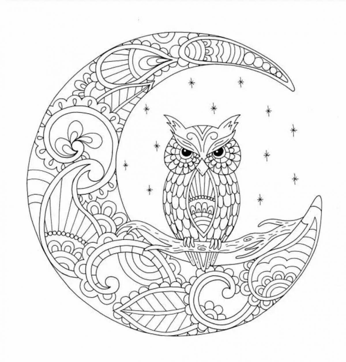 Relaxing simple coloring book for adults
