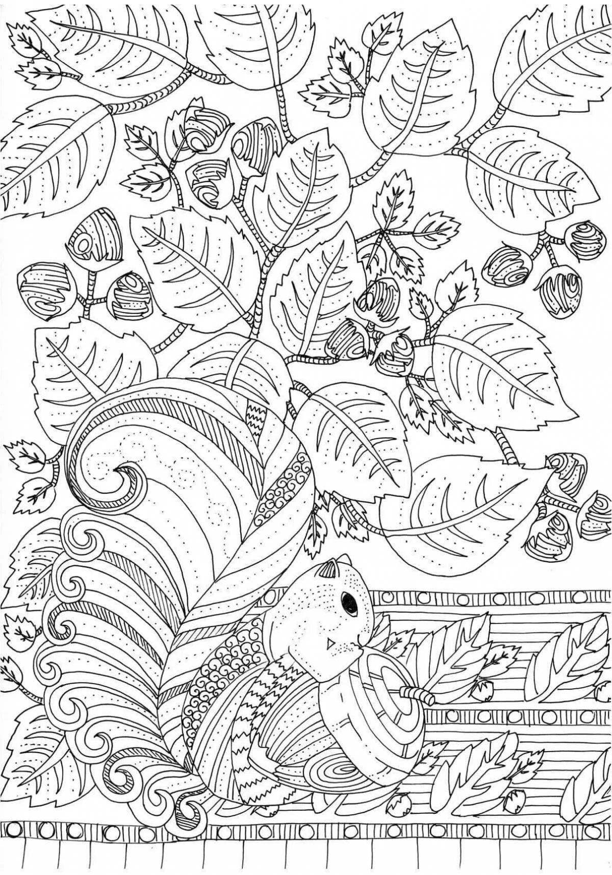 Peaceful simple coloring for adults