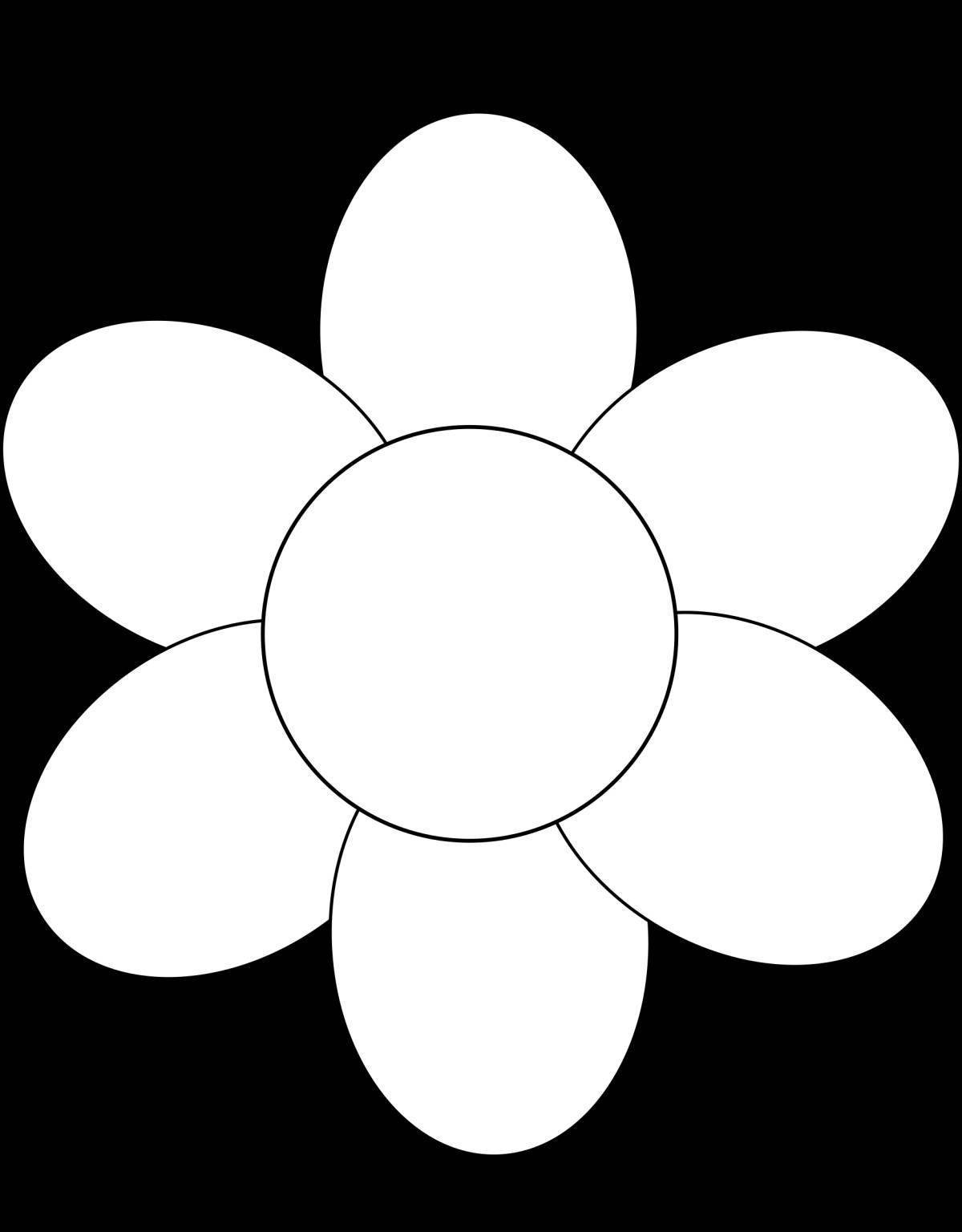 Шаблон цветка для фото в середине