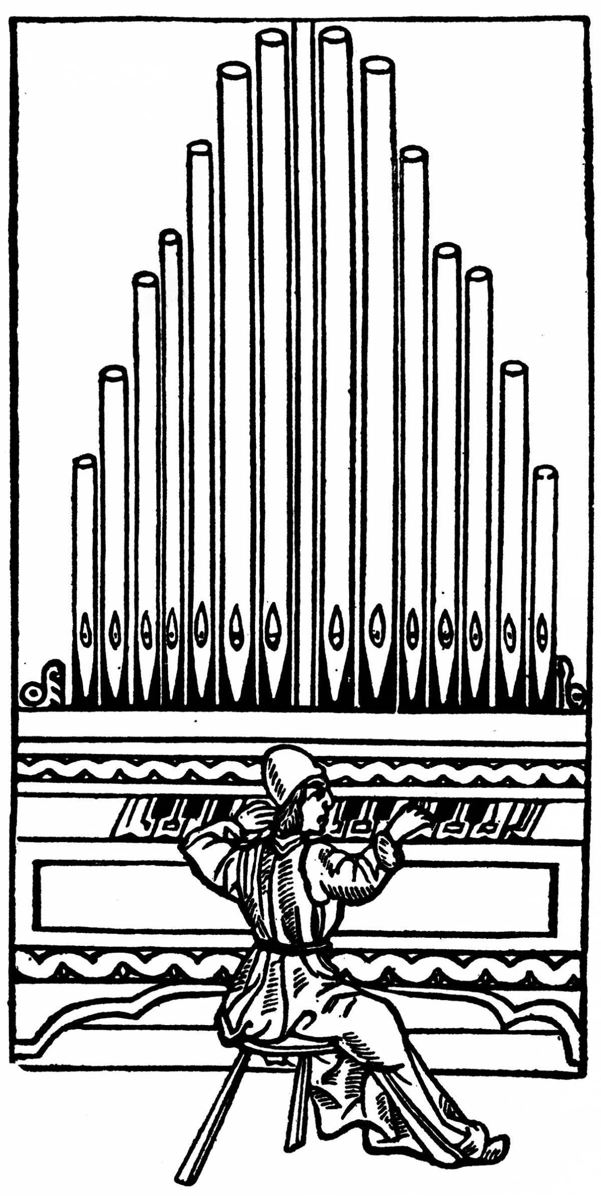 Орган музыкальный инструмент рисунок для детей