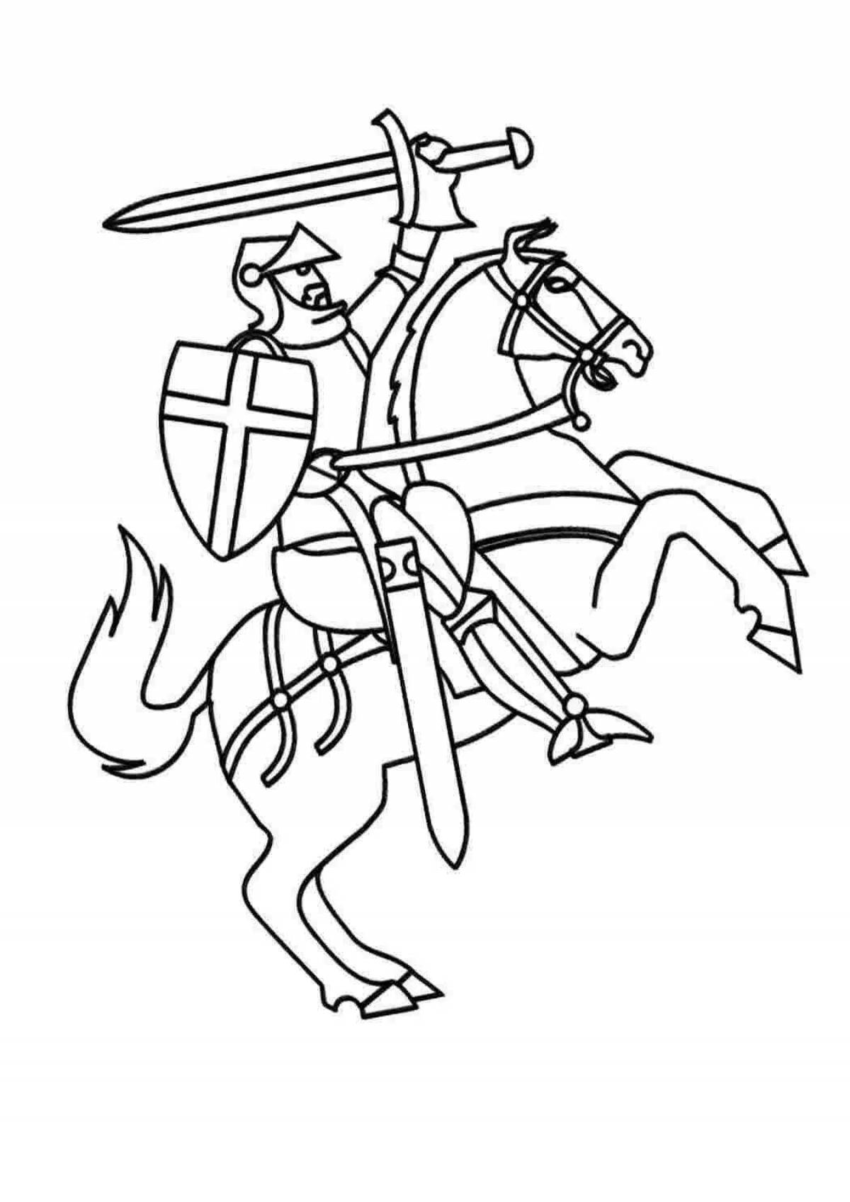 Photo Daring coloring book for boy knights