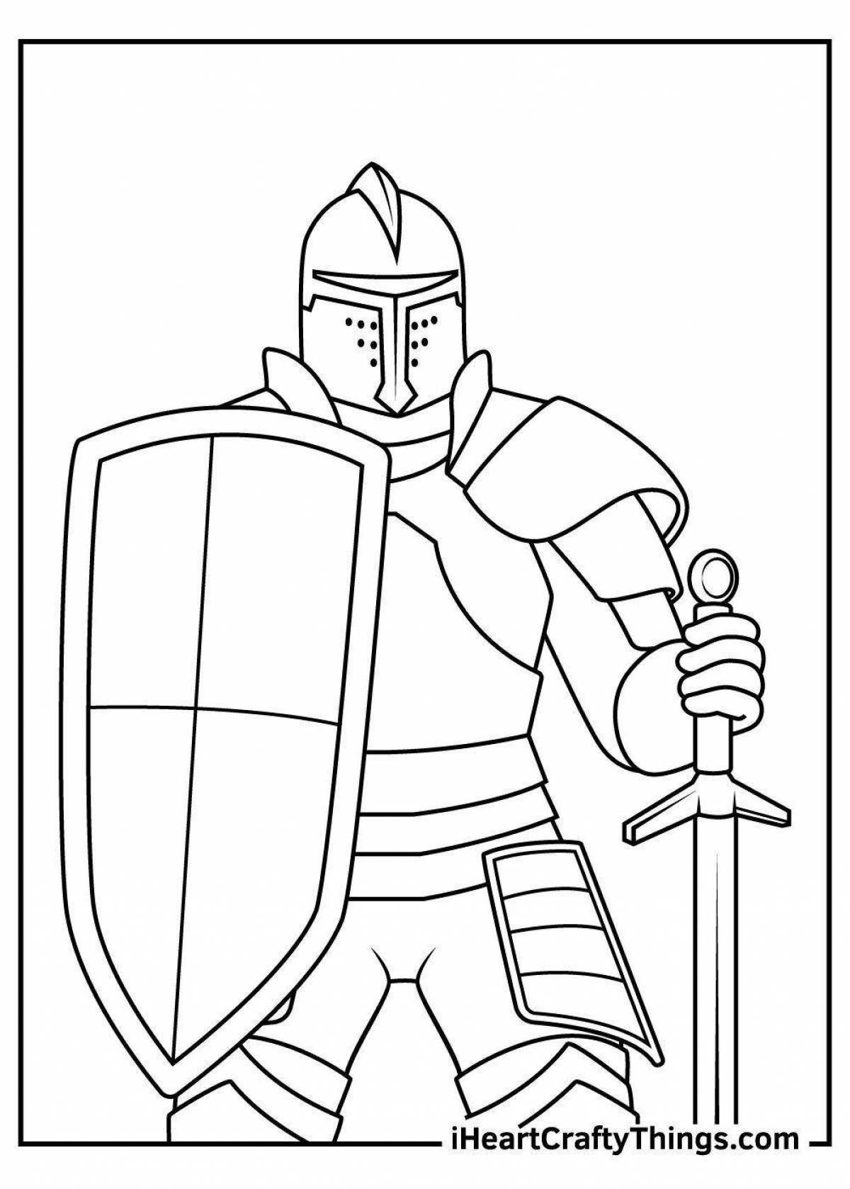 Coloring book for knight boys