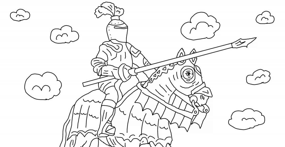 Attractive coloring book for knight boys