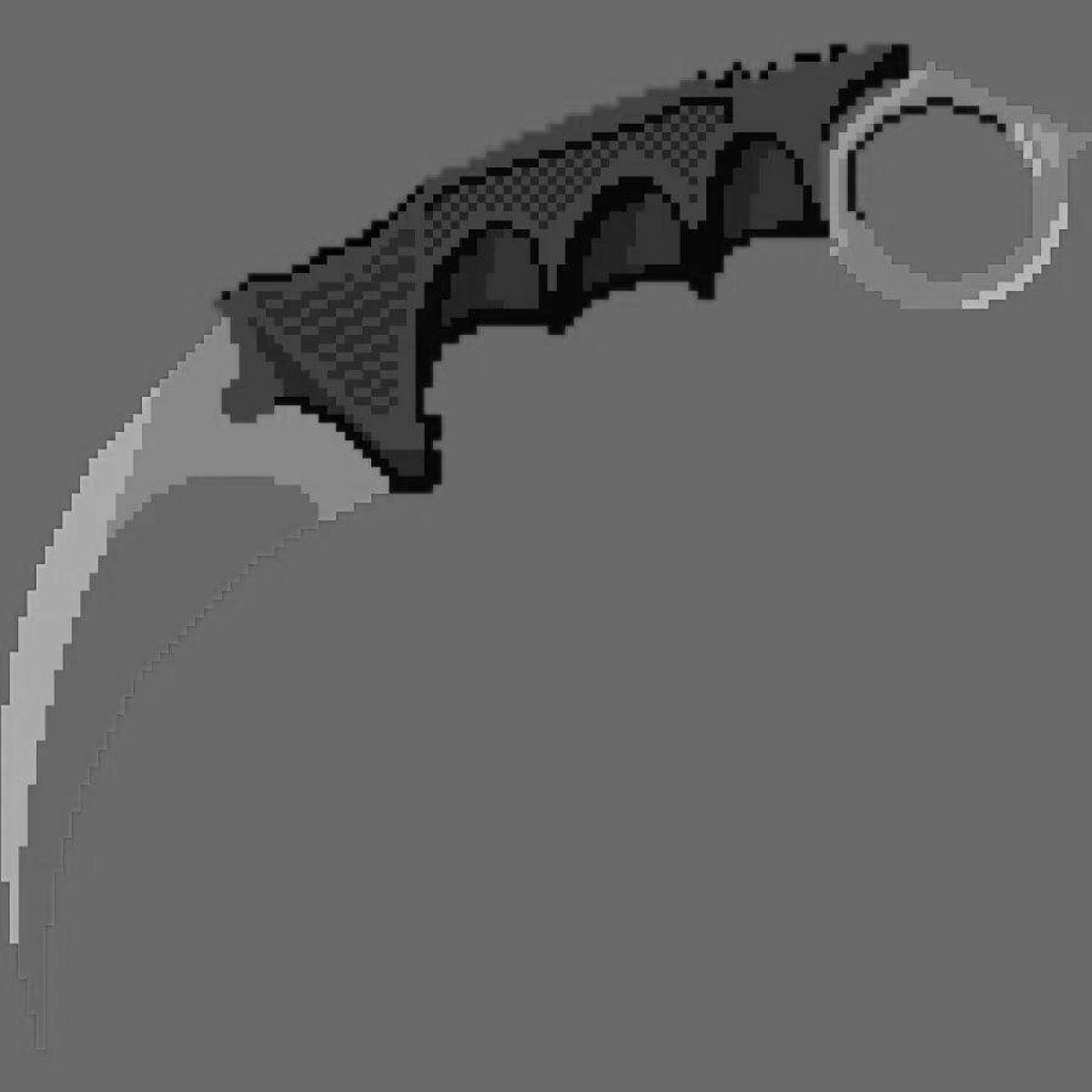 Раскраска Блестяще раскрашенные подставки керамбит 2