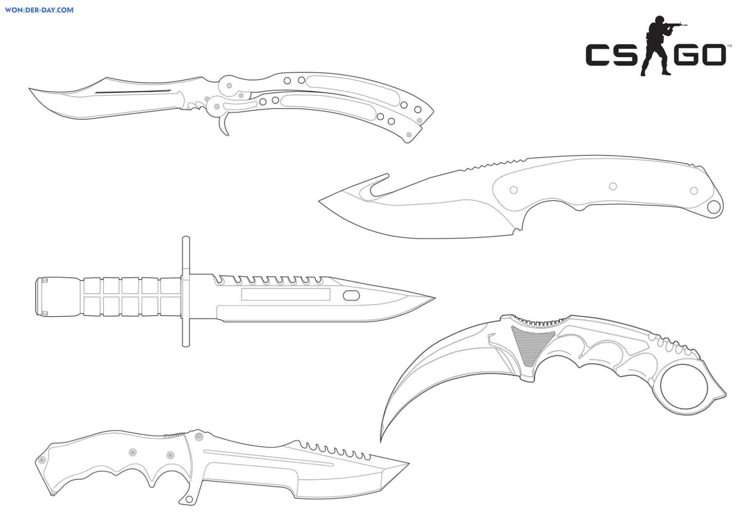 Раскраска Блестяще позолоченные подставки под керамбит 2