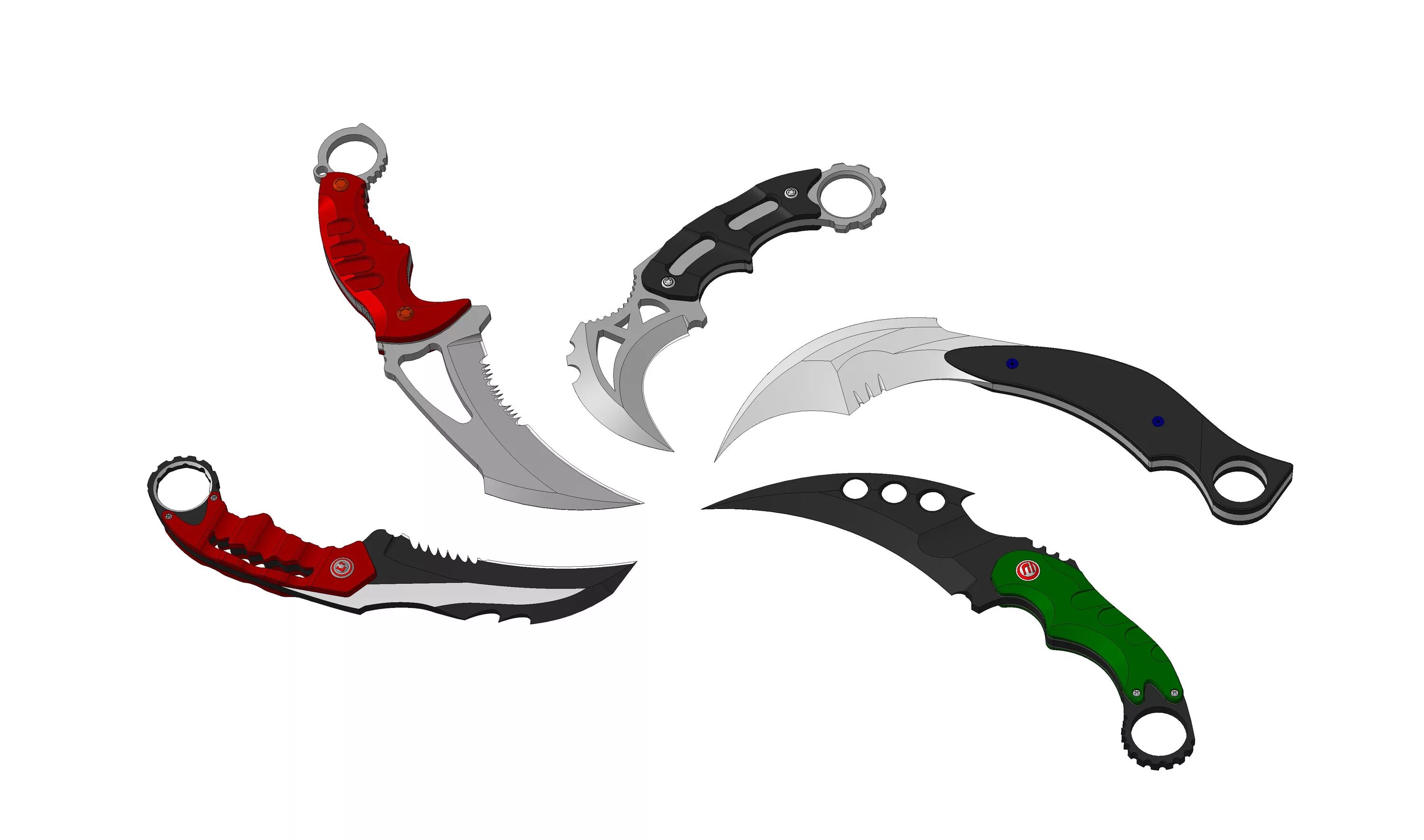 Раскраска Подставки керамбит с блестящей гравировкой 2