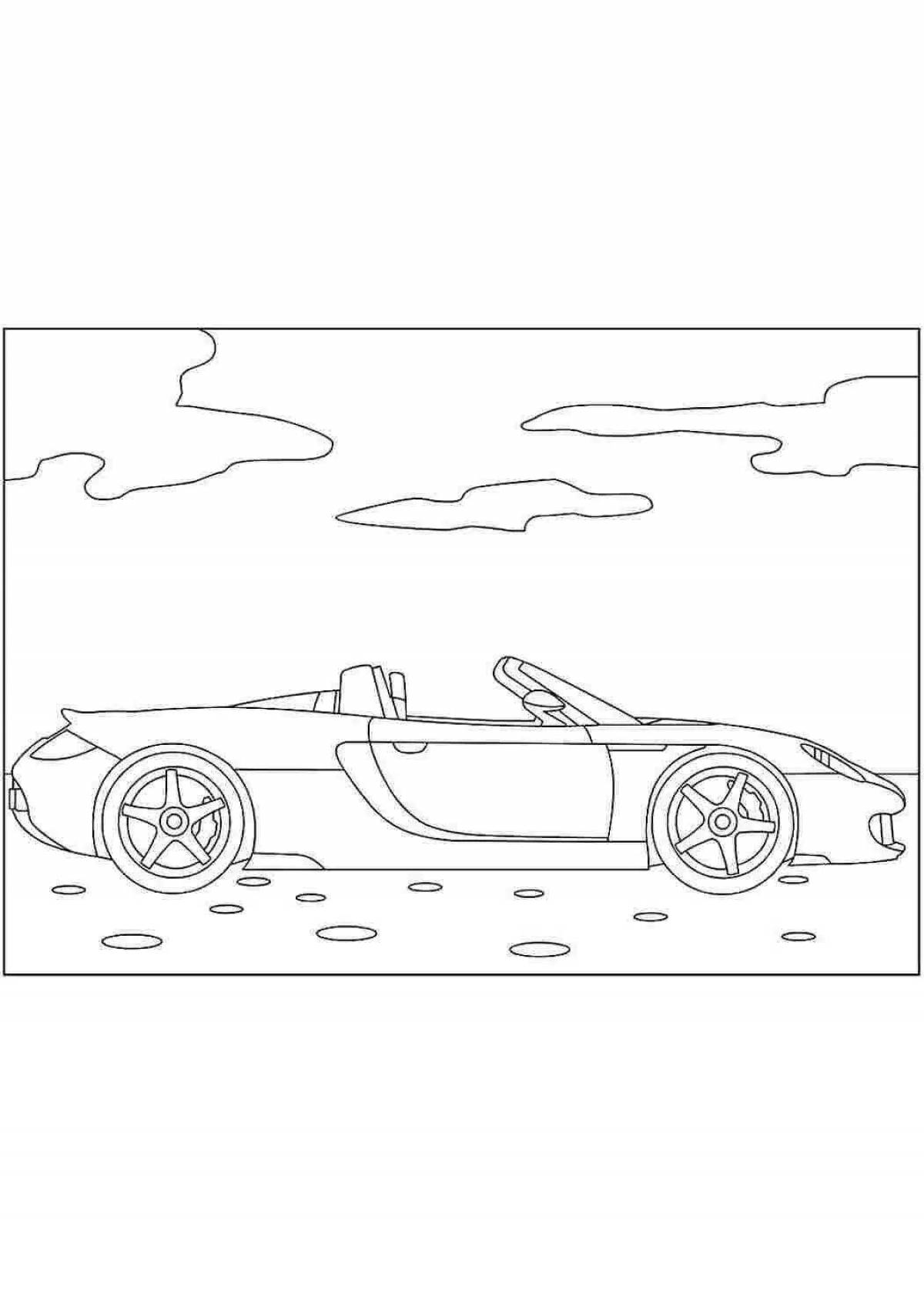 Coloring porsche for boys