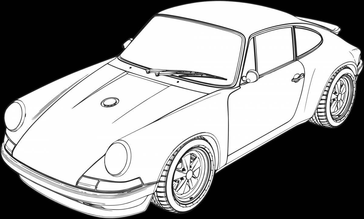 Amazing porsche coloring book for boys