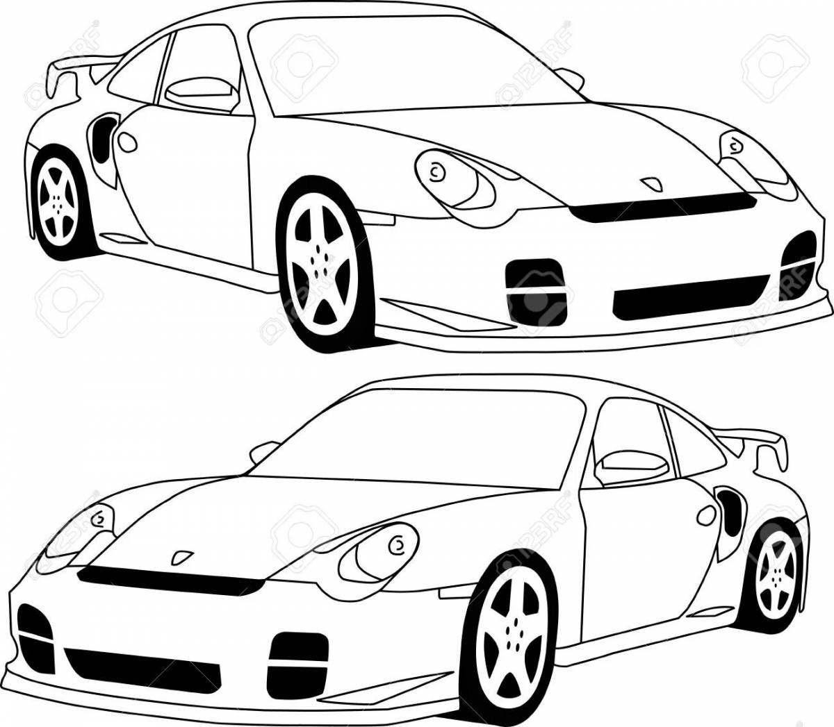 Adorable porsche coloring book for boys