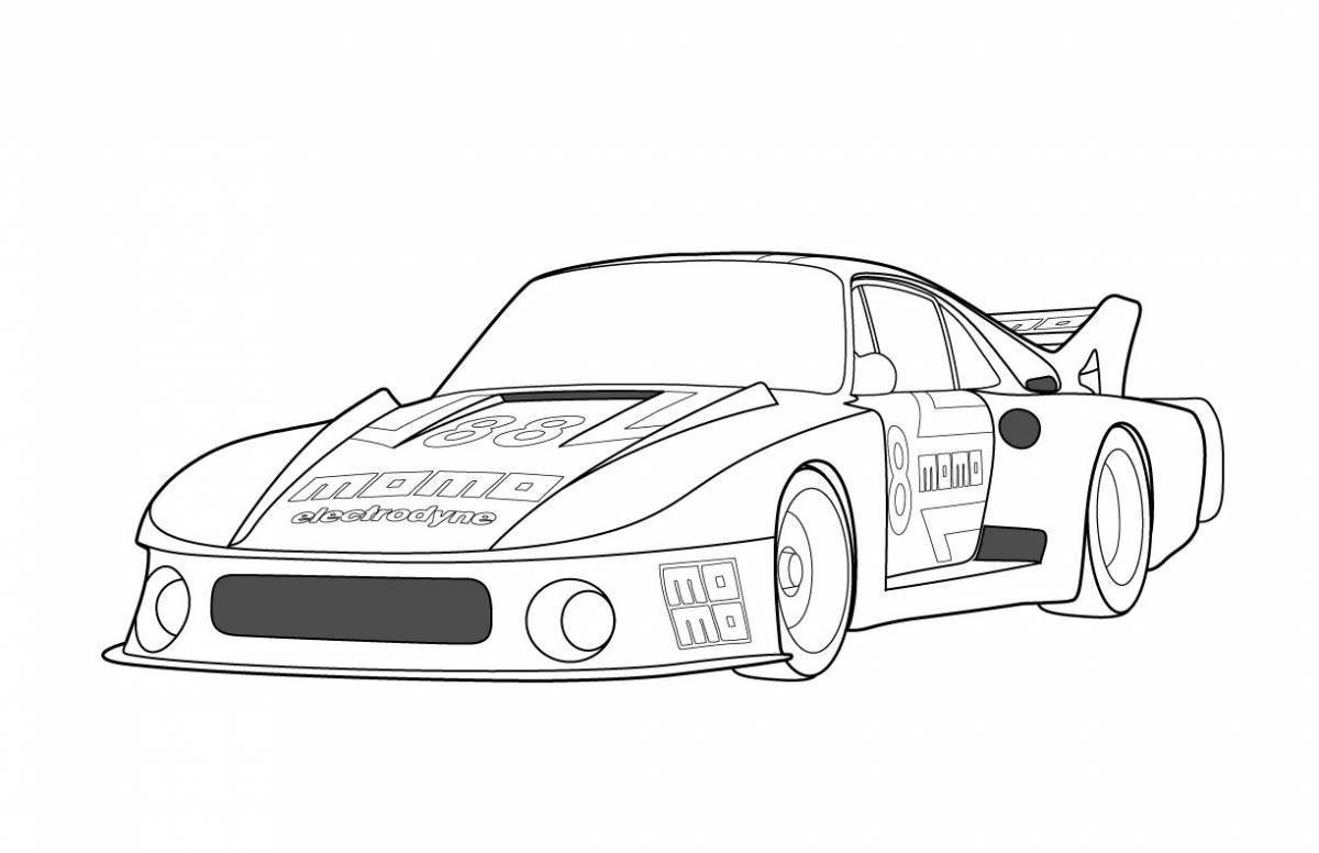 Fascinating porsche coloring book for boys