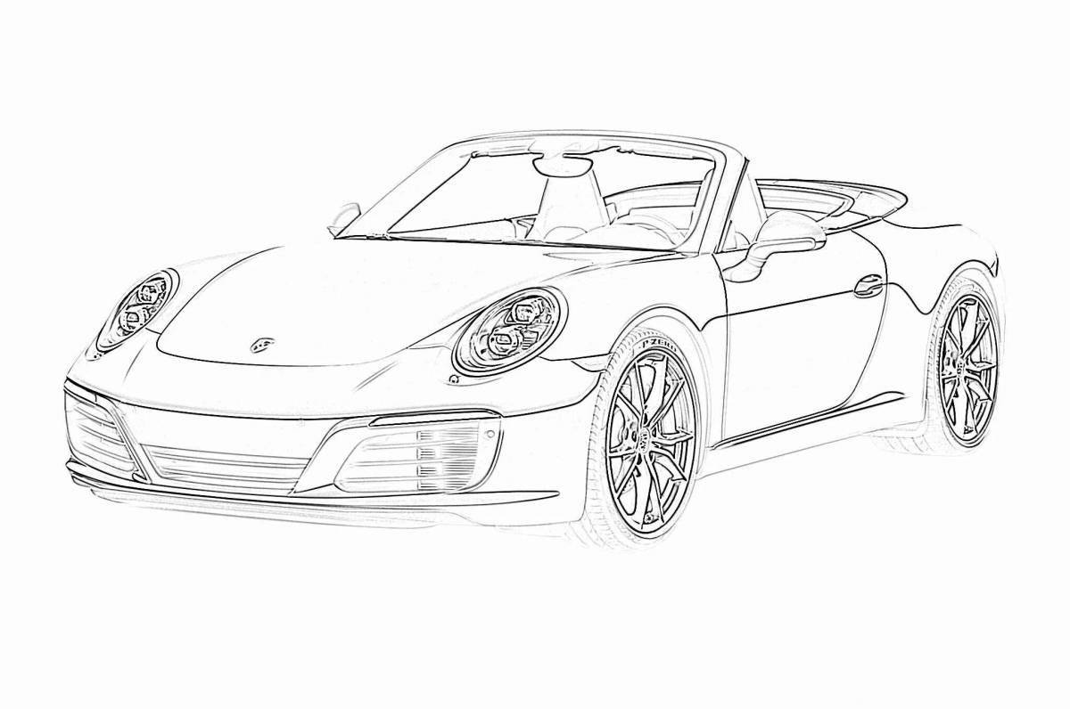 Intriguing porsche coloring book for boys