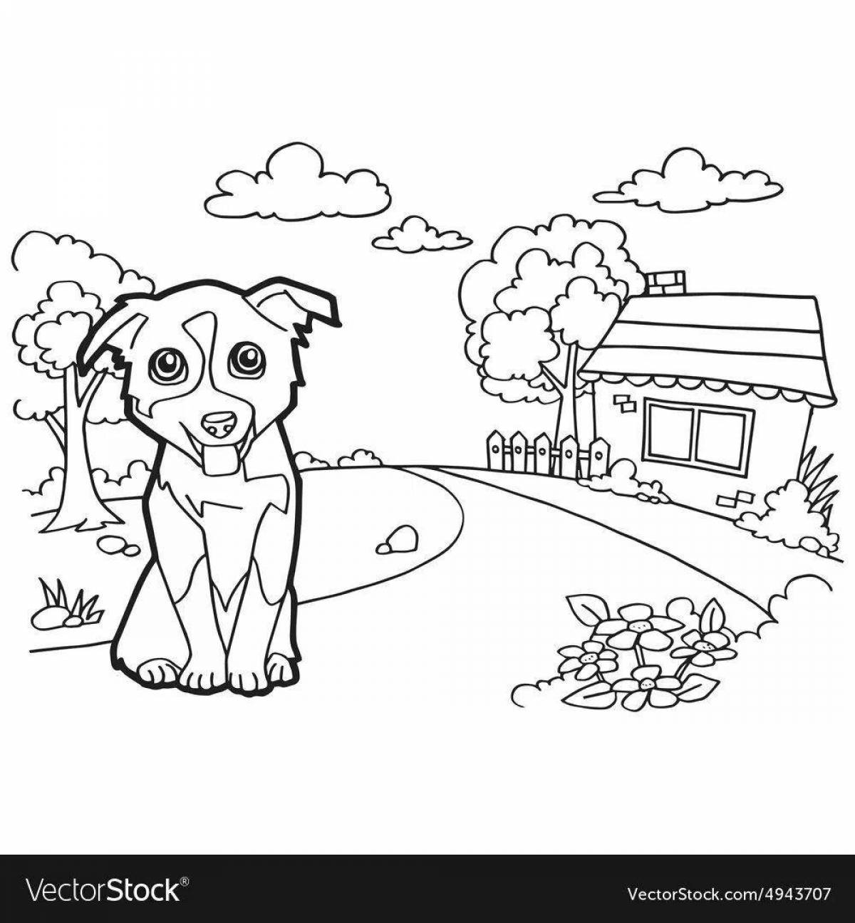 Раскраска великолепная собачья будка
