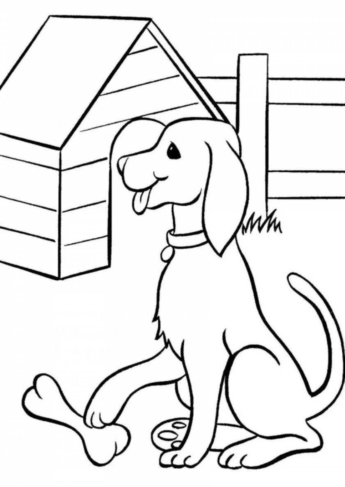 Exciting doghouse coloring book